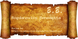 Bogdanovics Benedetta névjegykártya